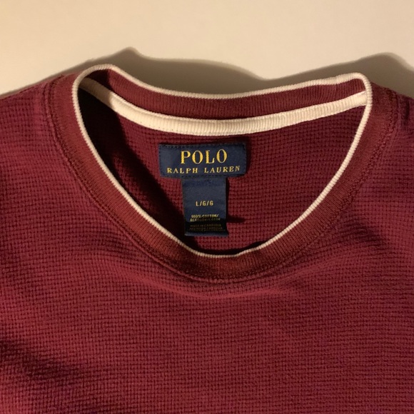Men's Polo Ralph Lauren Maroon Sweater Large - Picture 4 of 4
